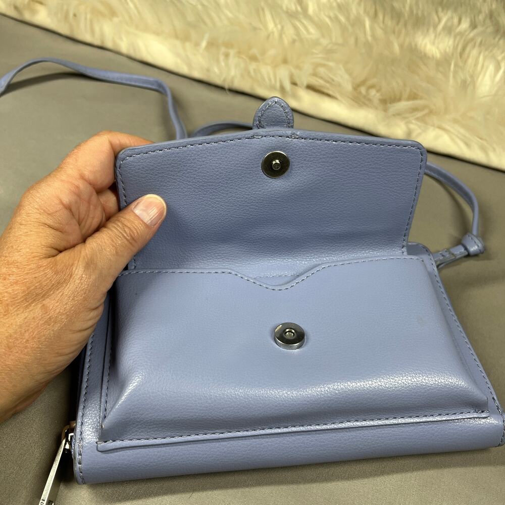 Fossil Faye String Wallet Crossbody Lavender With… - image 4